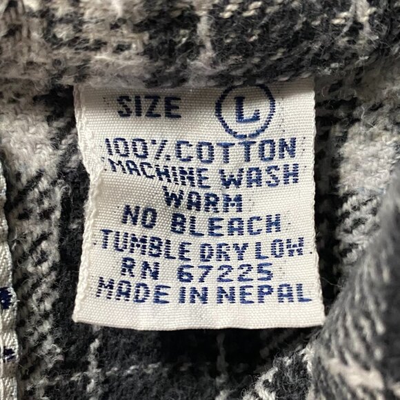 Hey Man, Pure Comfort, long sleeve, button-down plaid flannel shirt, size L - Picture 9 of 9